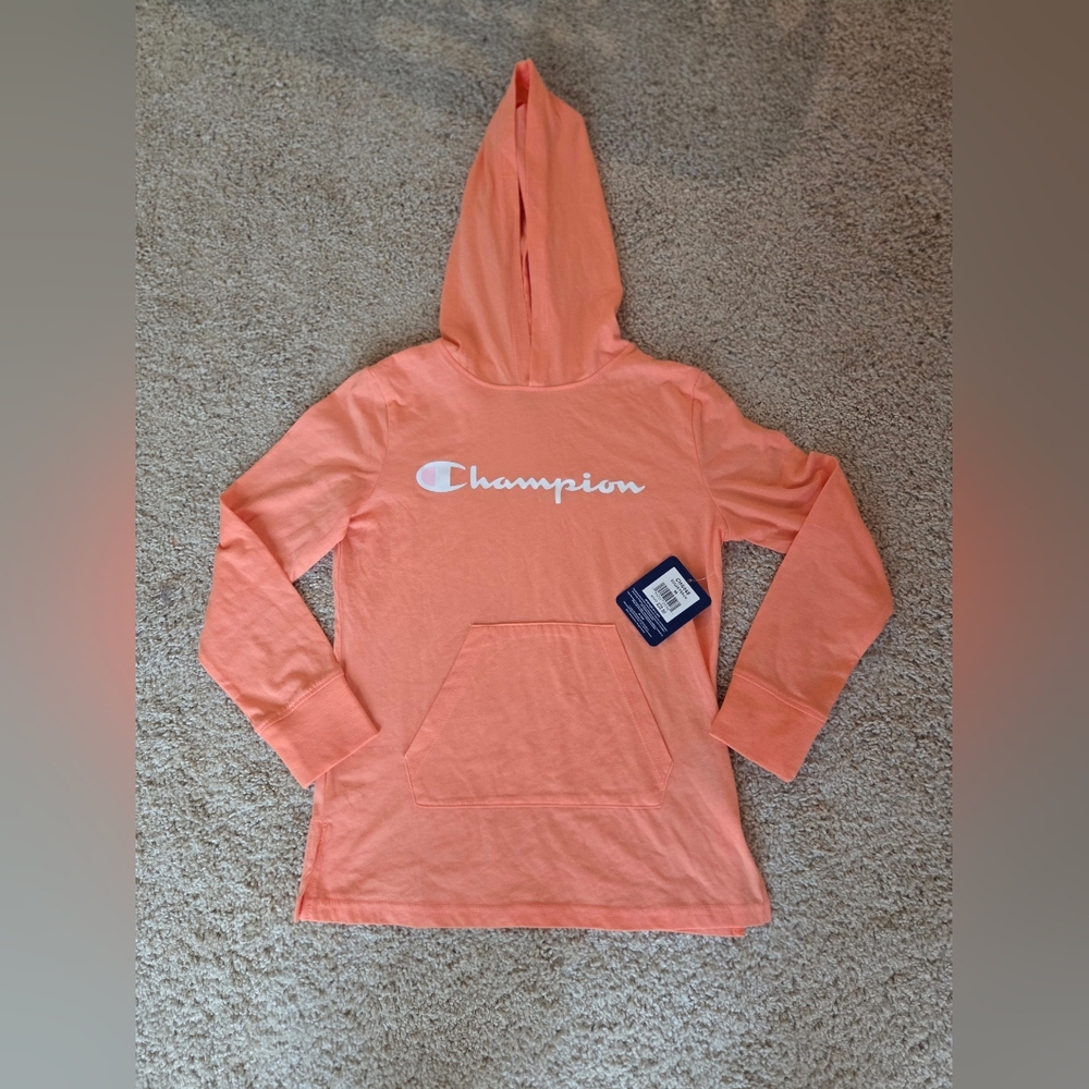 Champion Peach Hoodie with Logo